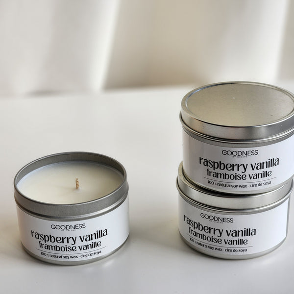 Raspberry Vanilla Soy Wax Candle